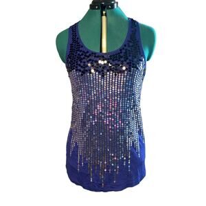 NWT Forever 21 Sequin Women’s Top Size Small/Petite Color Royal/Black